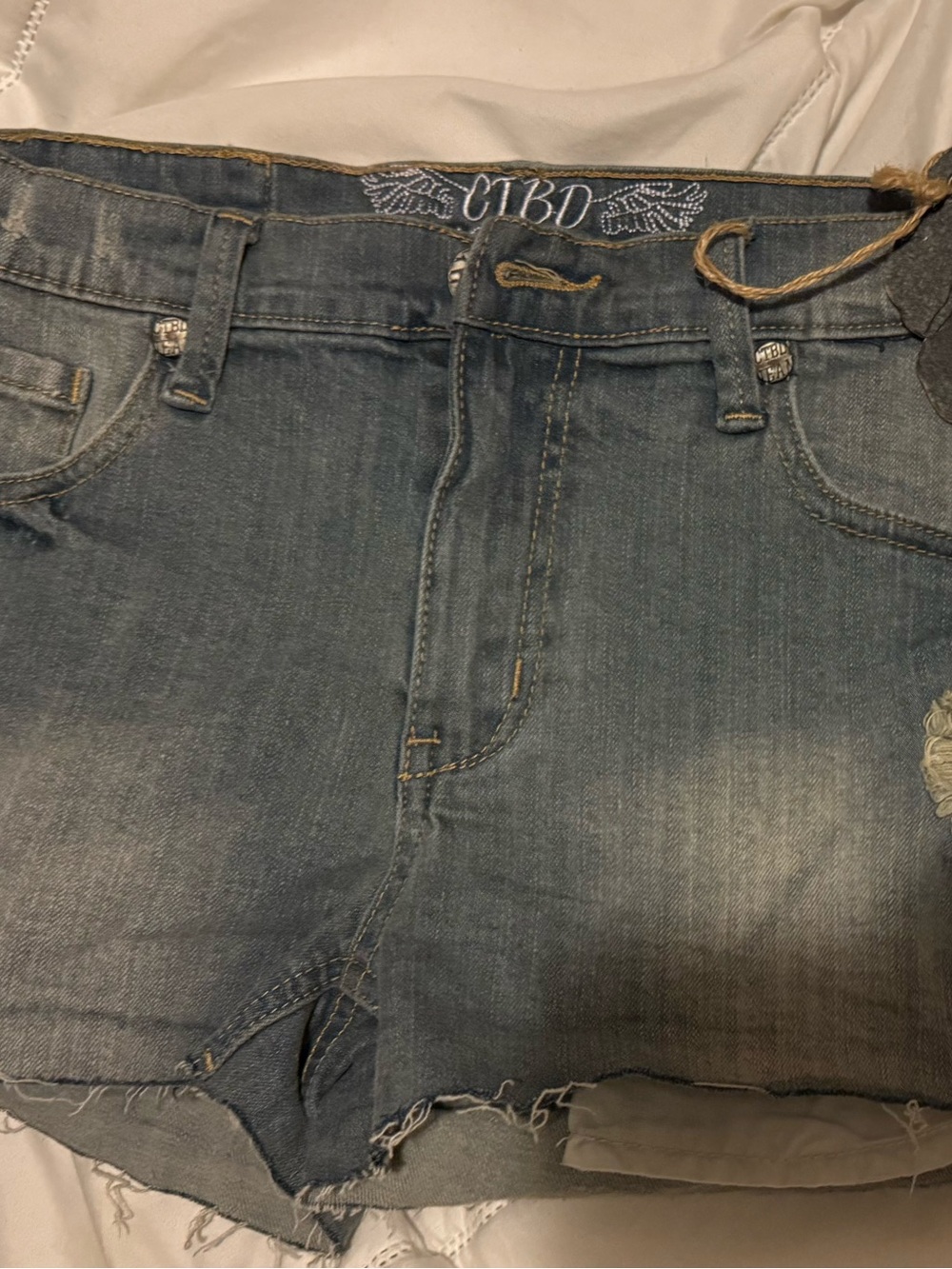 CTBD New York Y2K  low rise distressed size 13 NWT gold detail